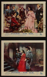 4x054 LADY IN THE IRON MASK 3 color English FOH LCs '52 Louis Hayward, Medina, Three Musketeers!