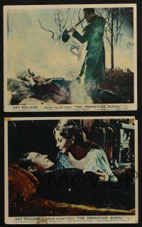 4x031 PREMATURE BURIAL 5 color English FOH LCs '62 Edgar Allan Poe, Ray Milland buried alive!