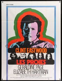 4y445 BEGUILED French 1p '71 different art of Clint Eastwood & Geraldine Page, Don Siegel