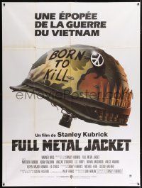 4y666 FULL METAL JACKET French 1p '87 Stanley Kubrick Vietnam War movie, Philip Castle art!