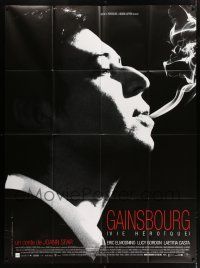 4y669 GAINSBOURG French 1p '10 biography of the great French singer, cool smoking close up!