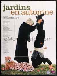 4y672 GARDENS IN AUTUMN French 1p '06 Otar Iosseliani's Jardins en automne, cool cheetah image!