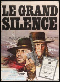4y699 GREAT SILENCE French 1p '68 art of cowboys Klaus Kinski & Trintignant by Thos & Ferracci!