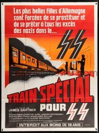 4y721 HITLER'S LAST TRAIN French 1p '77 Train special pour SS, art of Nazi soldiers by railroad!