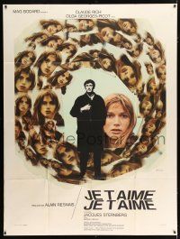 4y742 JE T'AIME JE T'AIME French 1p '68 Alain Resnais, art of Rich & Georges-Picot by Ferracci!