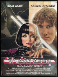 4y791 MAITRESSE French 1p '76 Barbet Schroeder, Gerard Depardieu, Mistress, cool Philip Castle art