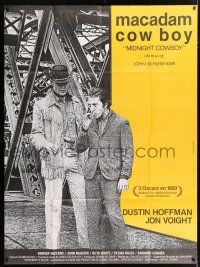 4y799 MIDNIGHT COWBOY French 1p R80s Dustin Hoffman, Jon Voight, John Schlesinger classic!