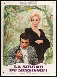4y806 MISSISSIPPI MERMAID style B French 1p '70 Francois Truffaut, Belmondo & Catherine Deneuve!