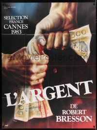 4y808 MONEY French 1p '83 Robert Bresson's L'Argent, Peellaert art of blood-soaked money!