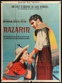 4y816 NAZARIN French 1p '59 Luis Bunuel, art of girl kissing Mexican Catholic priest's hand!