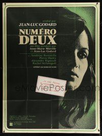 4y824 NUMBER TWO French 1p '75 Jean-Luc Godard's Numero Deux, art of Battistella by Clement Hurel!