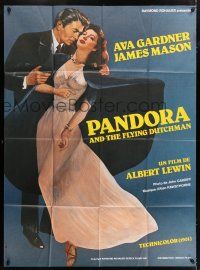 4y837 PANDORA & THE FLYING DUTCHMAN French 1p R81 great Cardiff art of James Mason & Ava Gardner!