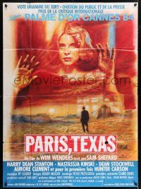 4y843 PARIS, TEXAS French 1p '84 Wim Wenders, cool completely different art by Guy Peellaert!