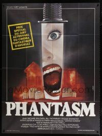 4y847 PHANTASM French 1p '79 best completely different Landi art of terrified woman on knife!