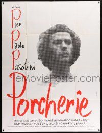 4y849 PIGPEN French 1p '69 Pier Paolo Pasolini's Porcile, cannibalism, bizarre image!