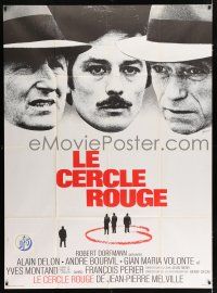 4y875 RED CIRCLE French 1p '70 Jean-Pierre Melville's Le Cercle Rouge, Delon, Bourvil, Volonte