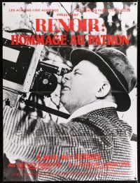 4y877 RENOIR: HOMMAGE AU PATRON French 1p '90s great close up of director Jean at camera!
