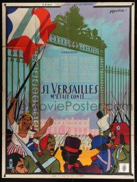 4y894 ROYAL AFFAIRS IN VERSAILLES French 1p R50s cool different artwork by Guy Gerard Noel!