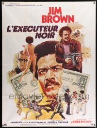 4y910 SLAUGHTER'S BIG RIPOFF French 1p '73 the mob put the finger on BAD Jim Brown, Akimoto art!