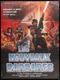 4y977 NEW BARBARIANS French 1p '84 I Nuovi barbari, different art with Fred Williamson!