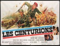 4y322 LOST COMMAND French 59x79 '66 different Jean Mascii art of commando Anthony Quinn in Algeria!