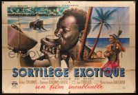4y318 SORTILEGE EXOTIQUE French 2p '42 travel documentary about native people, Jean Colin art!