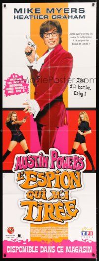 4y355 AUSTIN POWERS: THE SPY WHO SHAGGED ME video French door panel '99 Mike Myers, Heather Graham!