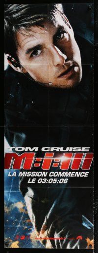 4y375 MISSION IMPOSSIBLE 3 French door panel '06 super close up of spy Tom Cruise, J.J. Abrams!