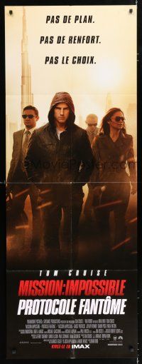 4y376 MISSION: IMPOSSIBLE GHOST PROTOCOL IMAX French door panel '11 hooded spy Tom Cruise & cast!