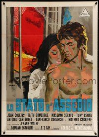 4y099 L'AMORE BREVE Italian 1p '69 Franco romantic art of sexy Joan Collins & Massimo Serato!