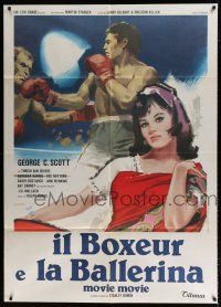 4y109 MOVIE MOVIE Italian 1p '79 completely different art of boxer in ring & would-be showgirl!