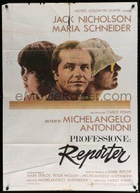 4y115 PASSENGER Italian 1p '75 Michelangelo Antonioni, c/u of Jack Nicholson & Maria Schneider!