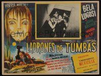 4y197 BOWERY AT MIDNIGHT Mexican LC R50s Bela Lugosi attacked by zombies, different horror art!