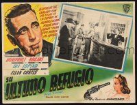 4y216 HIGH SIERRA Mexican LC R40s Humphrey Bogart as Mad Dog Earle pointing gun at hotel clerk!