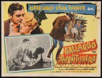 4y218 HONKY TONK Mexican LC '50 great images of gambler Clark Gable & sexy Lana Turner!