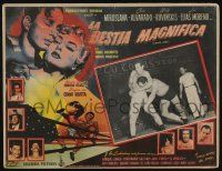 4y230 LA BESTIA MAGNIFICA Mexican LC '53 great images of wrestlers + cool wrestling border art