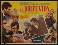 4y231 LA DOLCE VITA Mexican LC '60 Federico Fellini, Marcello Mastroianni, sexy Anita Ekberg!