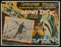 4y256 MOBY DICK Mexican LC '56 John Huston, c/u of Gregory Peck as Ahab stabbing the white whale!