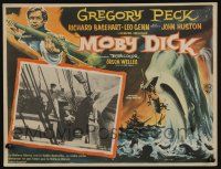 4y257 MOBY DICK Mexican LC '56 John Huston, Gregory Peck as Captain Ahab by ship rigging!