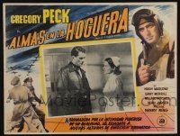 4y299 TWELVE O'CLOCK HIGH Mexican LC '50 c/u of World War II pilot Gregory Peck & pretty nurse!