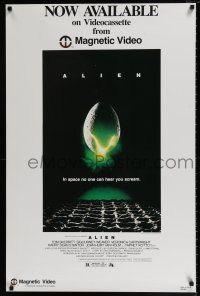 4z668 ALIEN 25x38 video poster R80 Ridley Scott outer space classic, first video release of movie!