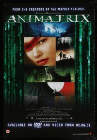 4z670 ANIMATRIX 27x40 English video poster '03 animation directed by Peter Chung & Andy Jones