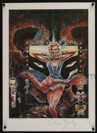 4z291 CLIVE BARKER signed 15x20 art print '88 Books of Blood Volume Three, incredibly creepy art!
