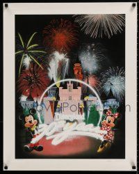 4z299 DISNEYLAND 30TH YEAR signed 23x39 art print '85 by Boyer, Sleeping Beauty's Castle, 6274/24500