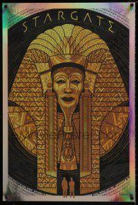 4z315 STARGATE foil 24x36 art print '94 incredible foil art of Ra's mask by Todd Slater!