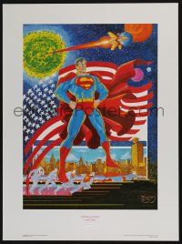 4z317 SUPERMAN signed 3 17x23 Canadian art prints '88 by artists Perez, Garcia Lopez, Swan!