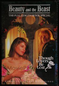 4z675 BEAUTY & THE BEAST 27x40 video poster '87 Though Lovers Be Lost, Perlman, Linda Hamilton!