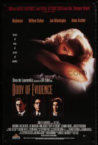 4z681 BODY OF EVIDENCE 24x36 video poster '93 sexy Madonna, act of love or an act of murder!