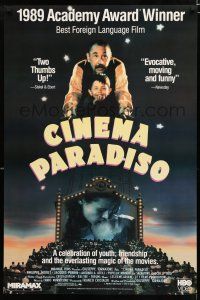 4z692 CINEMA PARADISO video poster '89 great image of Philippe Noiret & Salvatore Cascio!