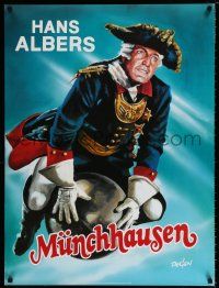 4z571 ADVENTURES OF BARON MUNCHAUSEN 27x37 German commercial poster '90s von Baky's Munchausen!